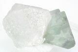 Green, Cubic Fluorite Crystals on Quartz - Inner Mongolia #216765-1